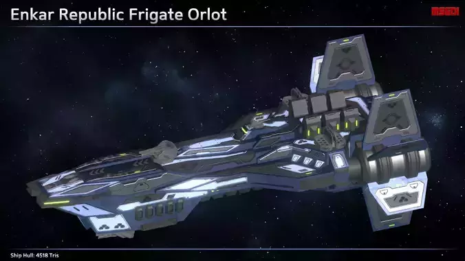 Spaceship Enkar Republic Frigate Orlot