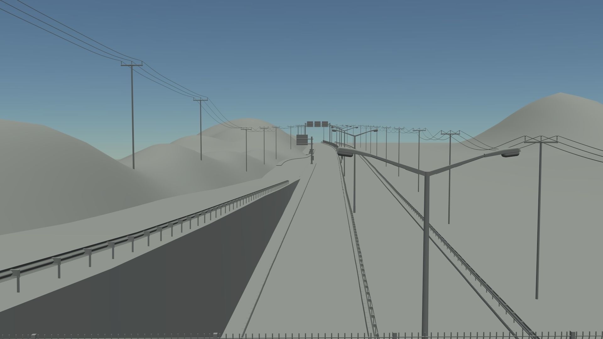 Longway highway at dusk 3D model_15