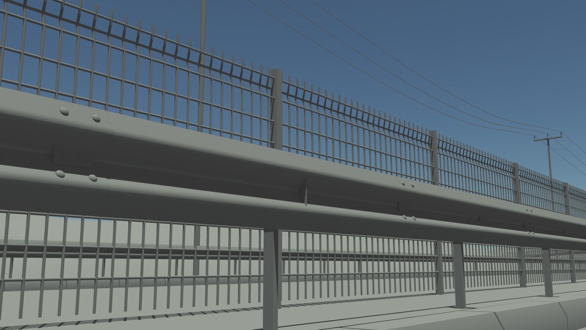 Longway highway at dusk 3D model_8