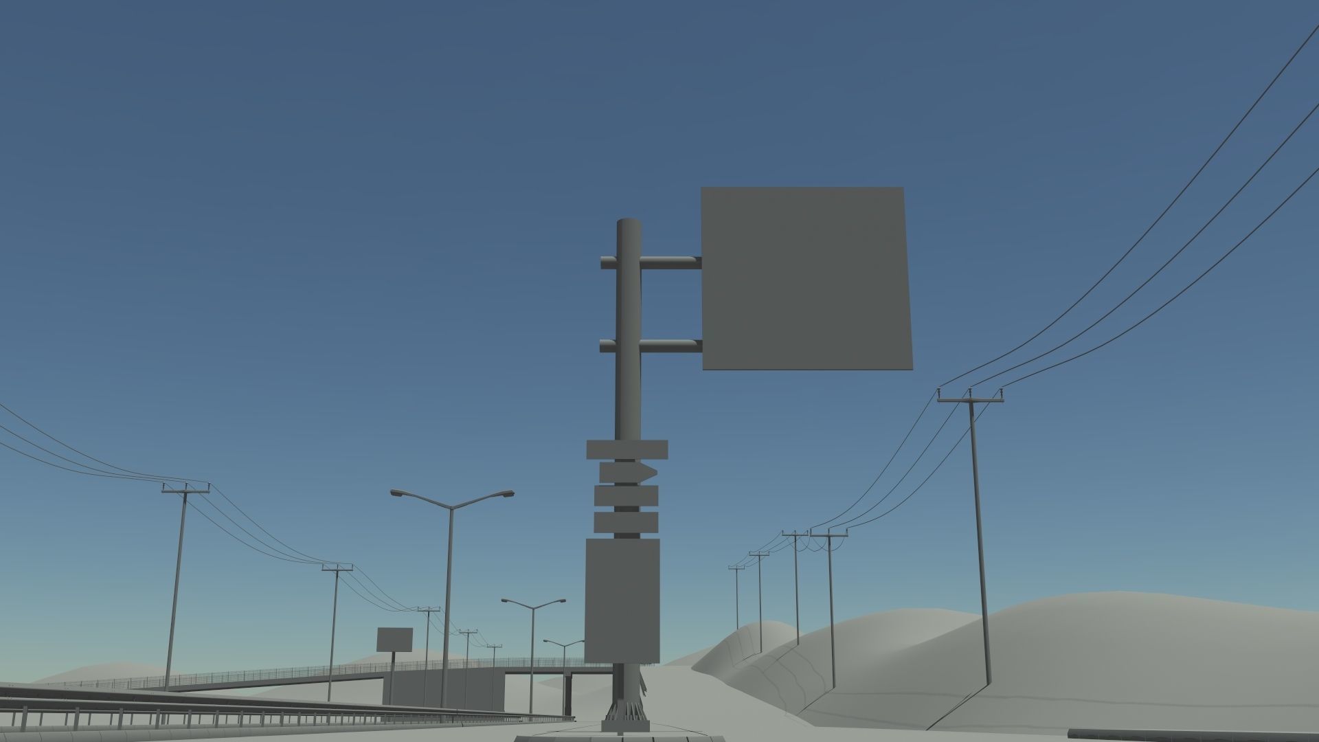 Longway highway at dusk 3D model_10