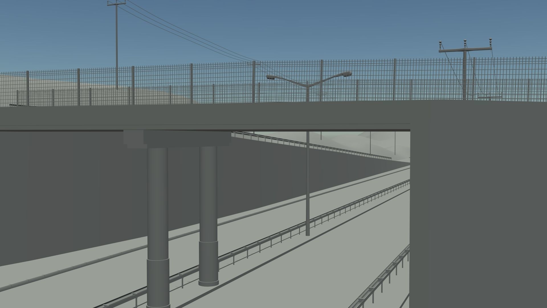 Longway highway at dusk 3D model_13