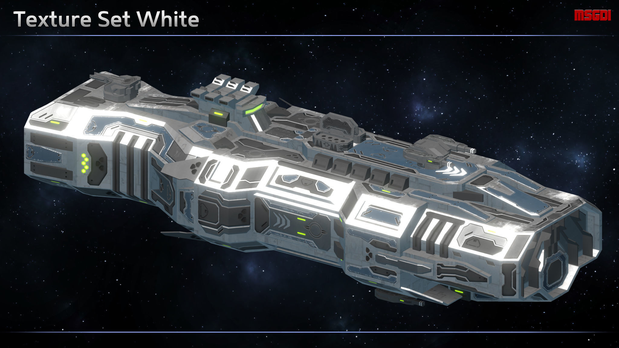 Spaceship Enkar Republic Frigate Kuram Low-poly 3D model_10