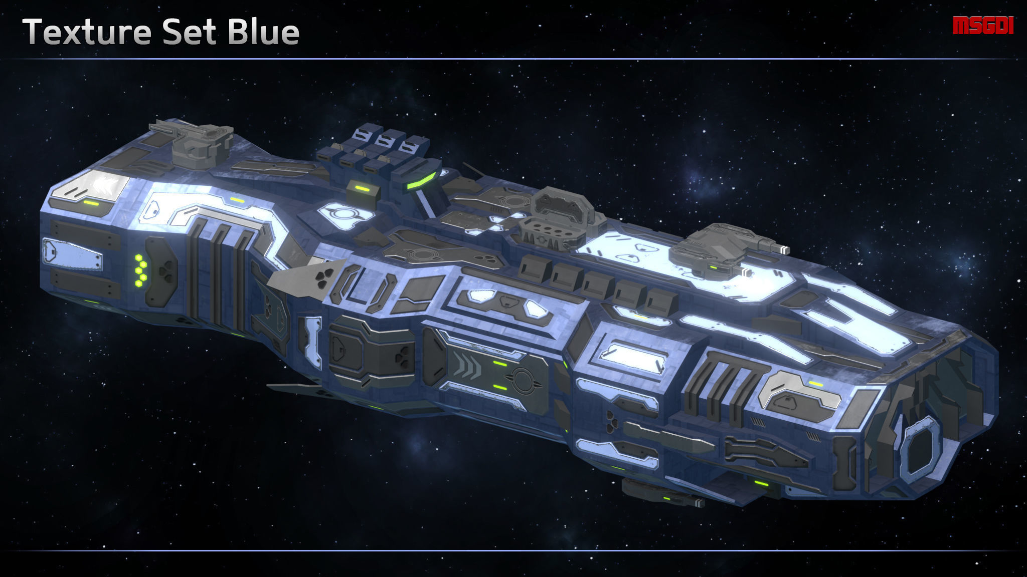 Spaceship Enkar Republic Frigate Kuram Low-poly 3D model_5