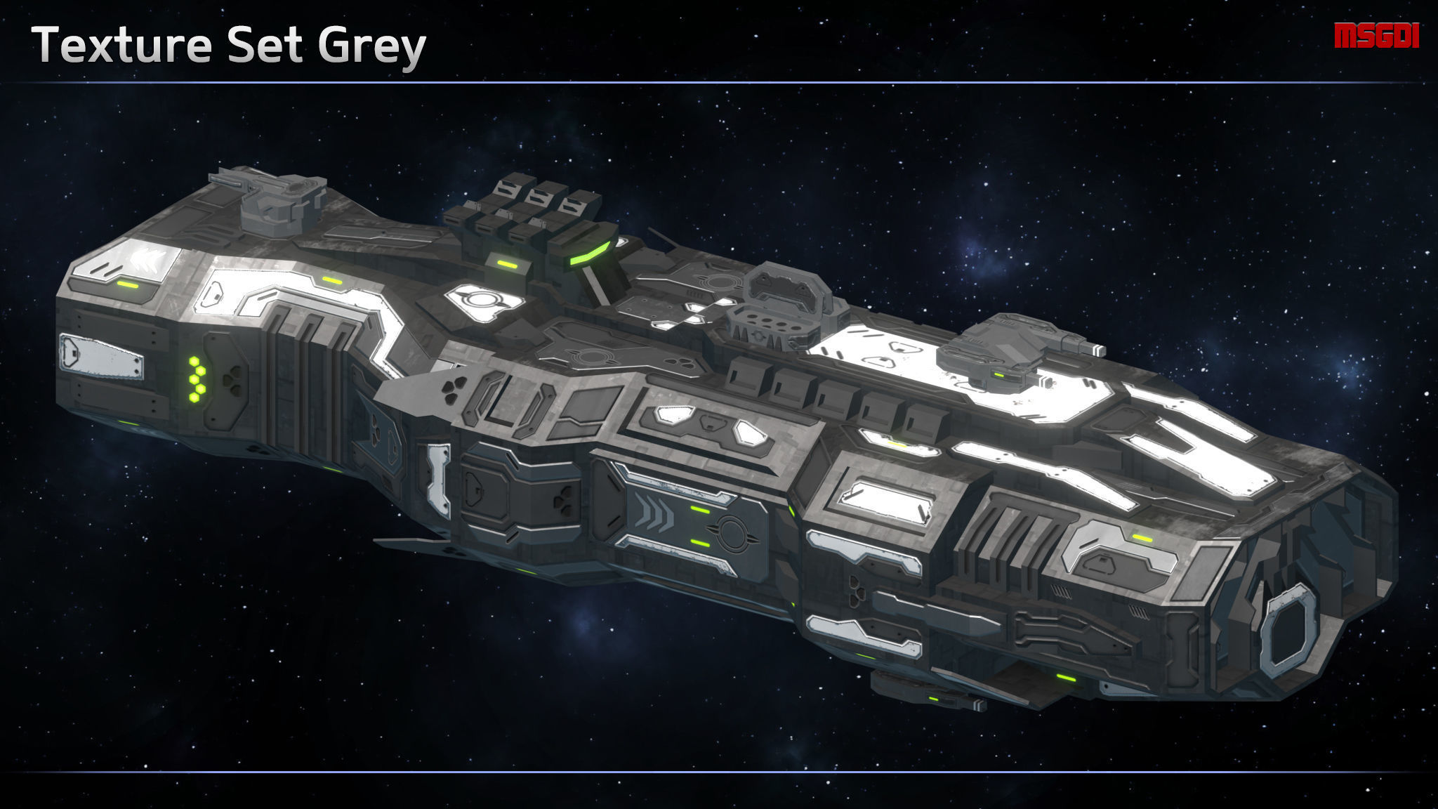 Spaceship Enkar Republic Frigate Kuram Low-poly 3D model_8