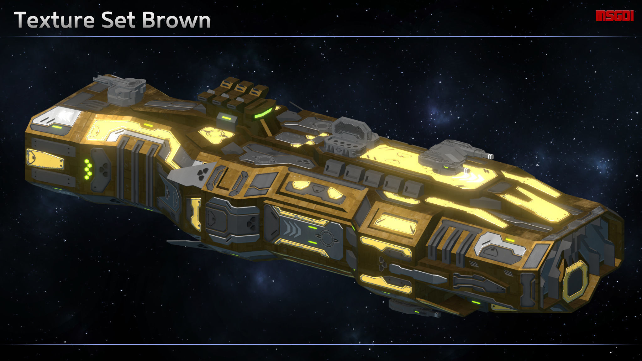 Spaceship Enkar Republic Frigate Kuram Low-poly 3D model_6