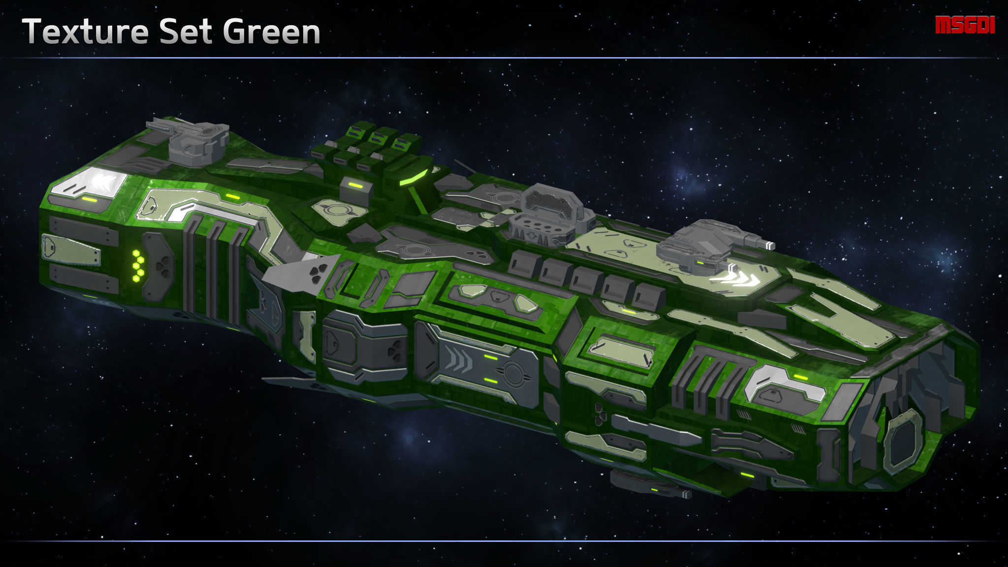 Spaceship Enkar Republic Frigate Kuram Low-poly 3D model_7