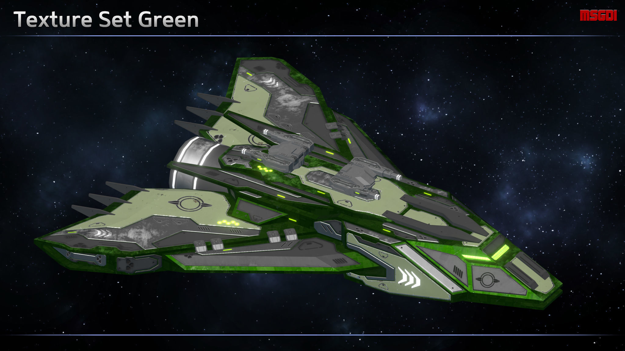 Spaceship Enkar Republic Frigate Menhars Low-poly 3D model_7