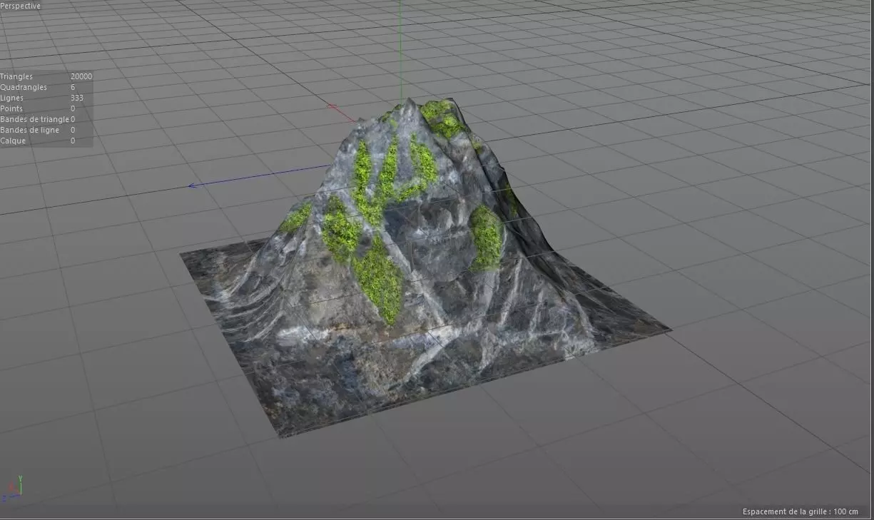 Mountain Real texture Free 3D model_0