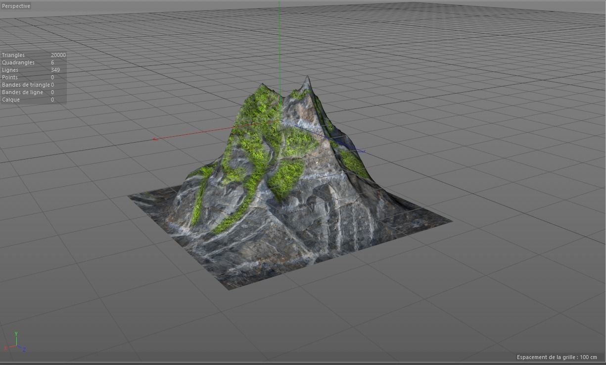 Mountain Real texture Free 3D model_1