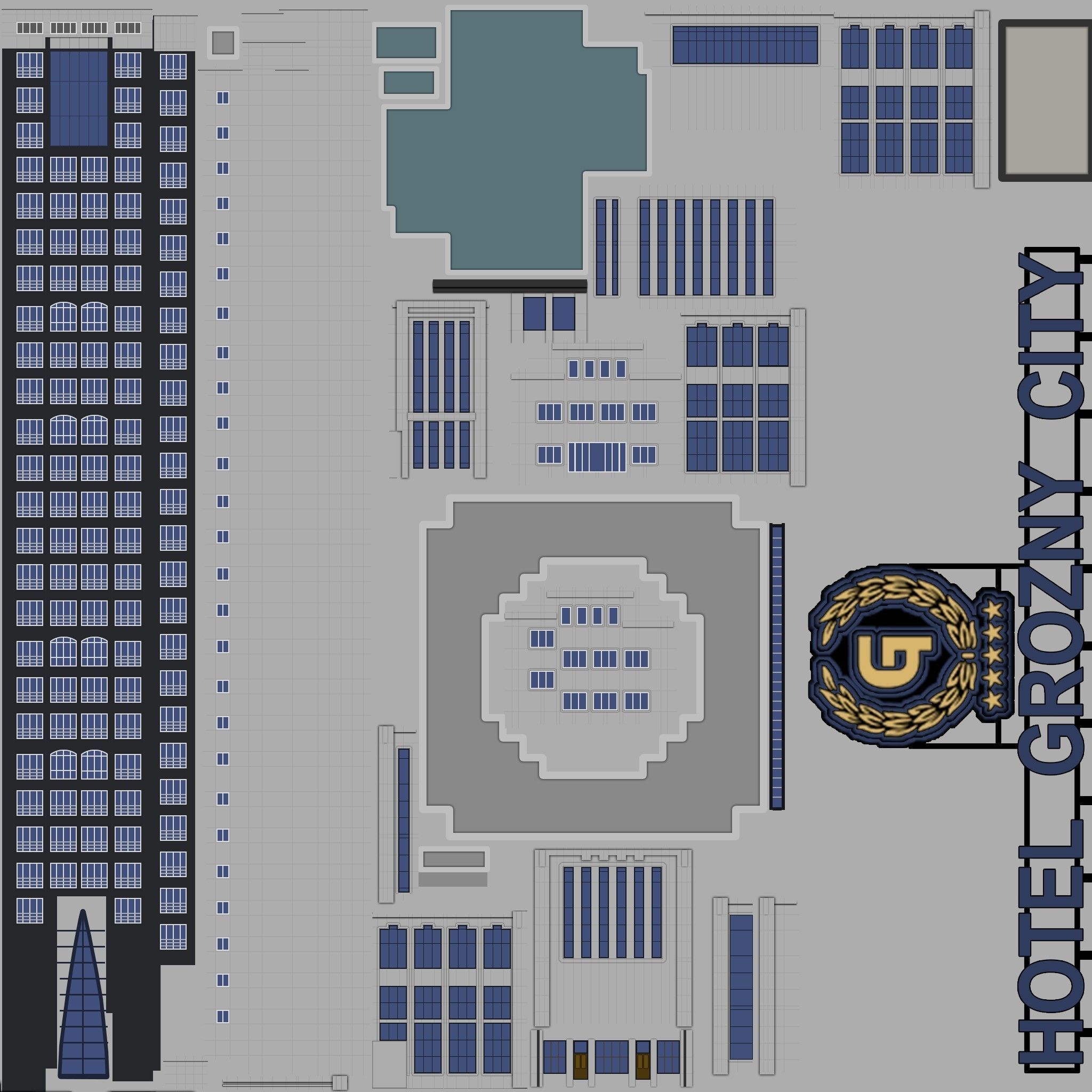 Grozny-City Towers - Hotel Grozny City Low-poly 3D model_6