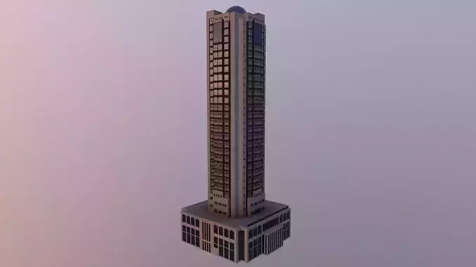 Grozny-City Towers - Hotel Grozny City Low-poly 3D model