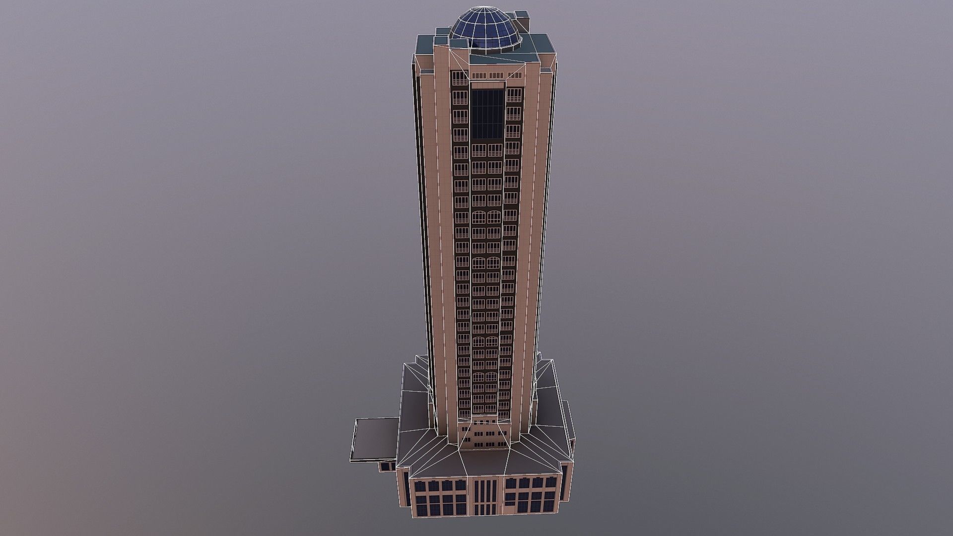 Grozny-City Towers - Hotel Grozny City Low-poly 3D model_5