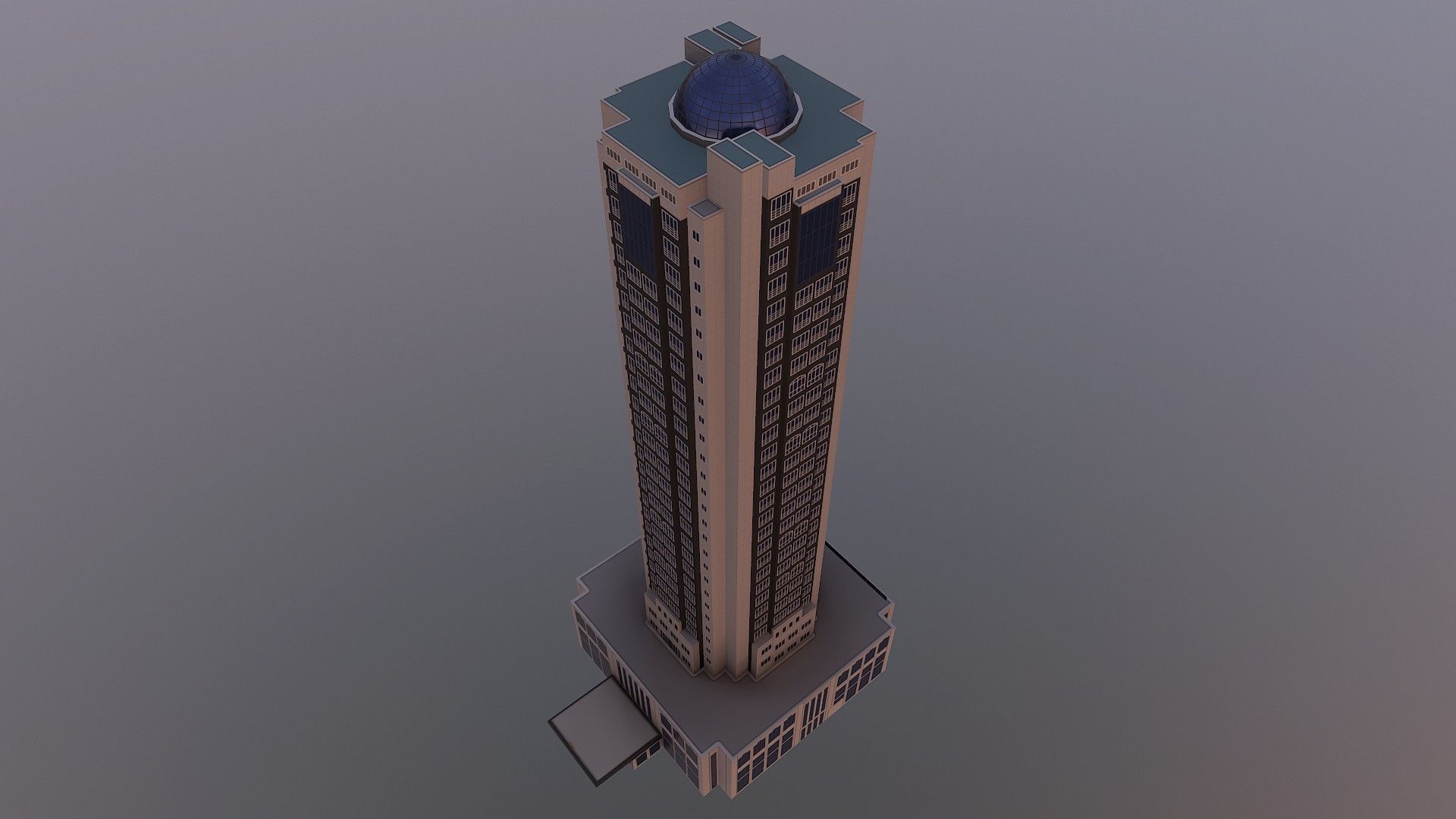 Grozny-City Towers - Hotel Grozny City Low-poly 3D model_3
