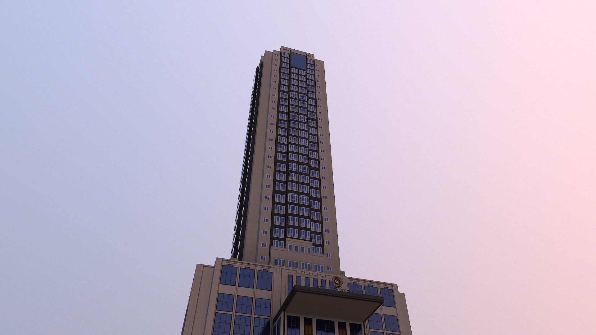 Grozny-City Towers - Hotel Grozny City Low-poly 3D model_2