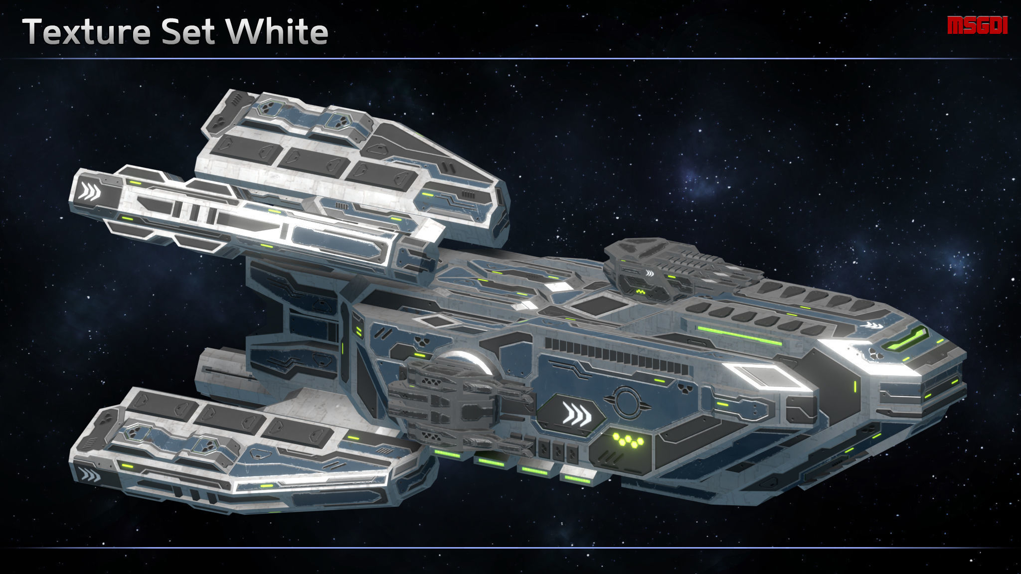 Spaceship Enkar Republic Destroyer Gangil Low-poly 3D model_10