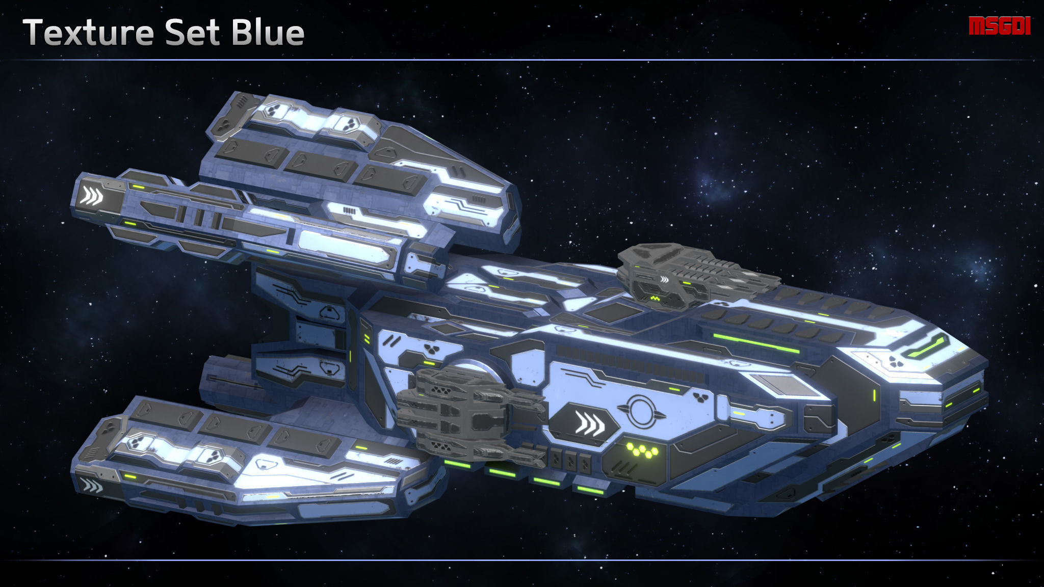 Spaceship Enkar Republic Destroyer Gangil Low-poly 3D model_5