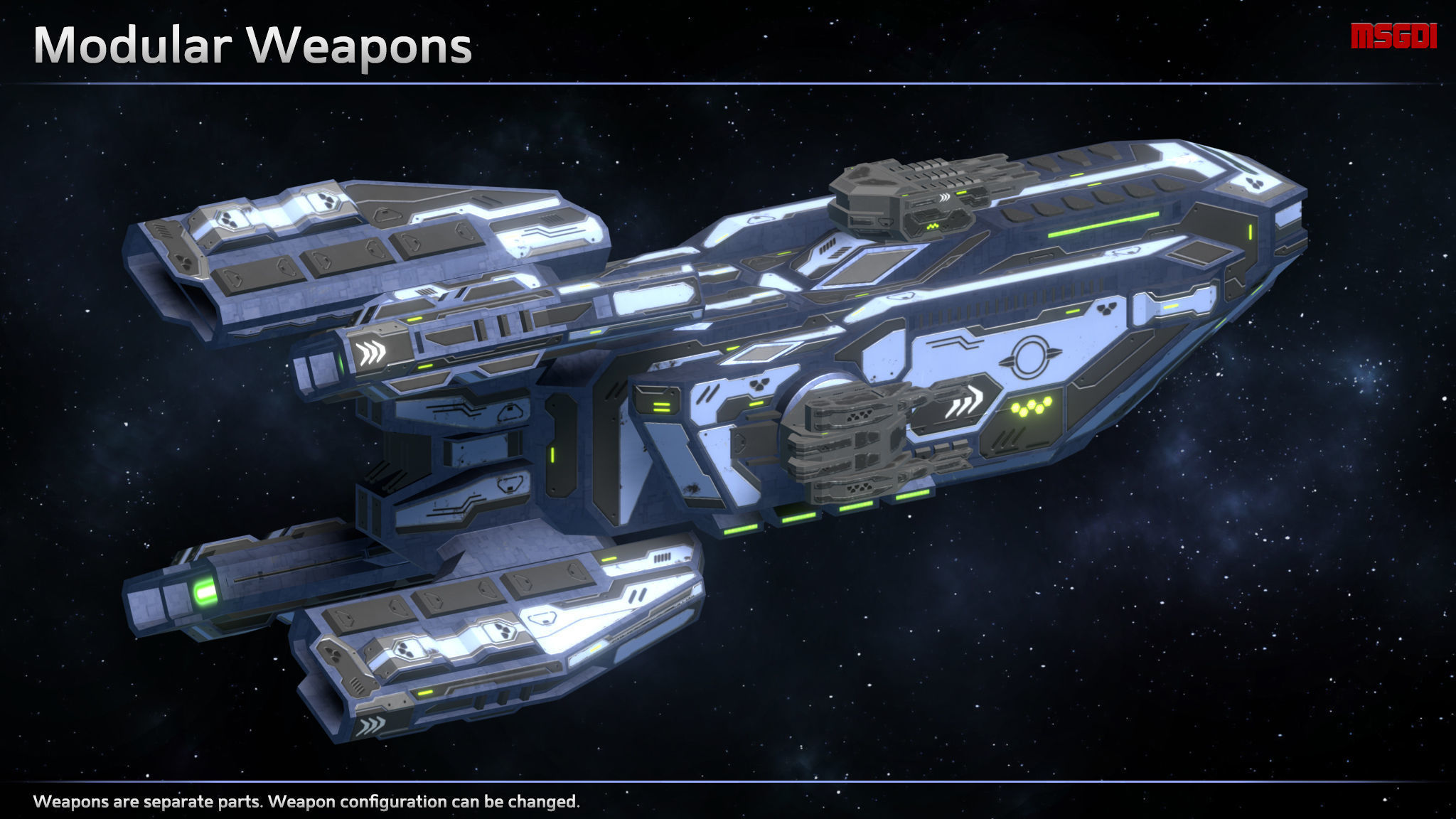 Spaceship Enkar Republic Destroyer Gangil Low-poly 3D model_3