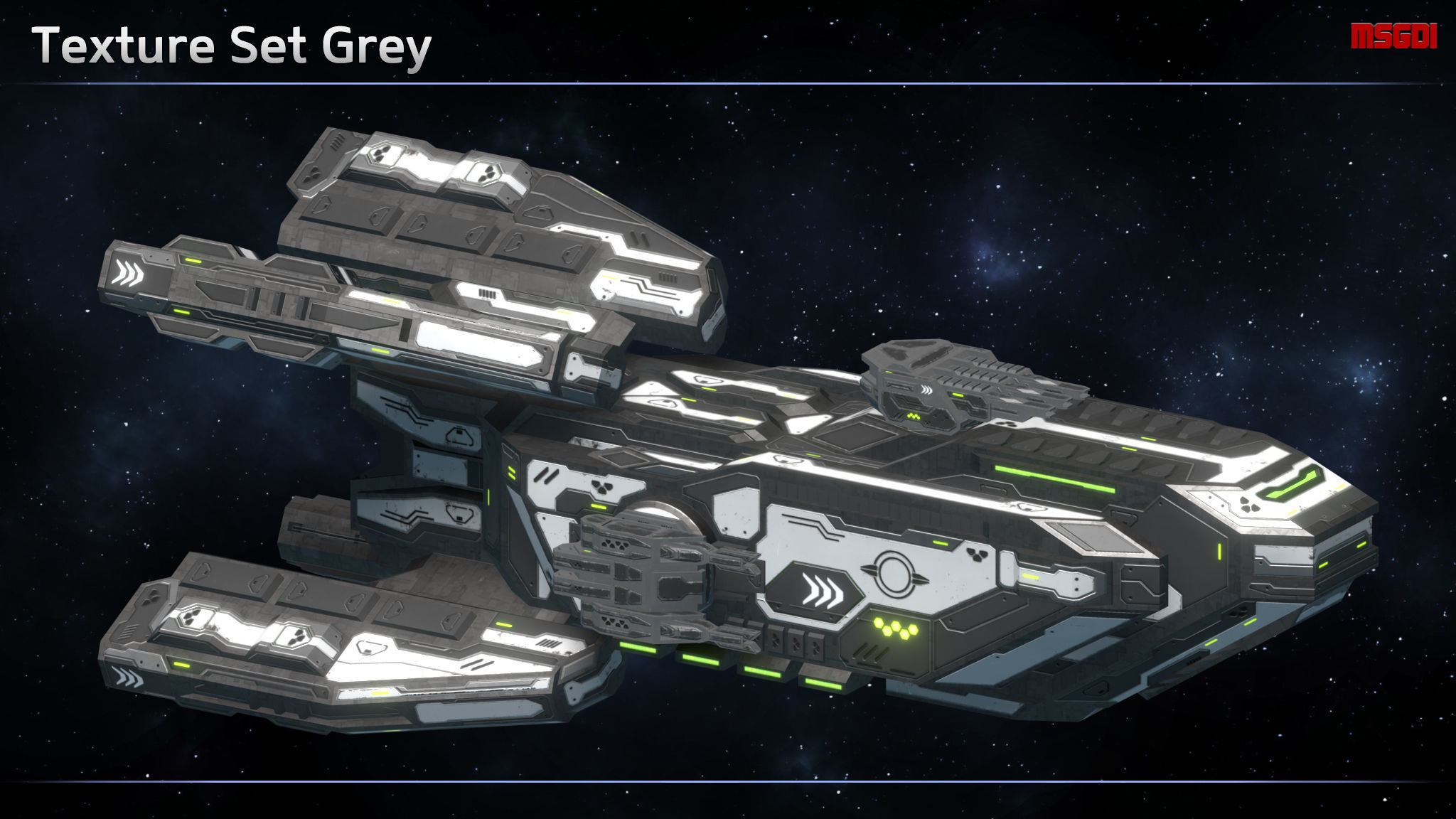 Spaceship Enkar Republic Destroyer Gangil Low-poly 3D model_8
