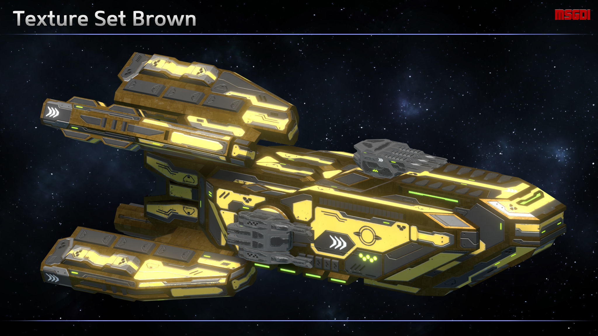 Spaceship Enkar Republic Destroyer Gangil Low-poly 3D model_6