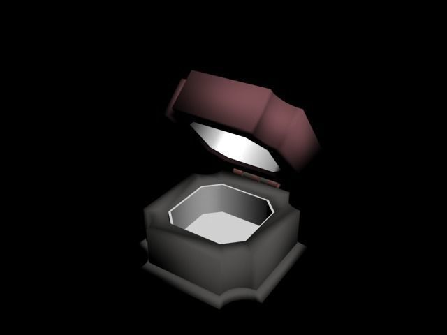 Rectangular Wooden Jewelry Ring Box 3D print model