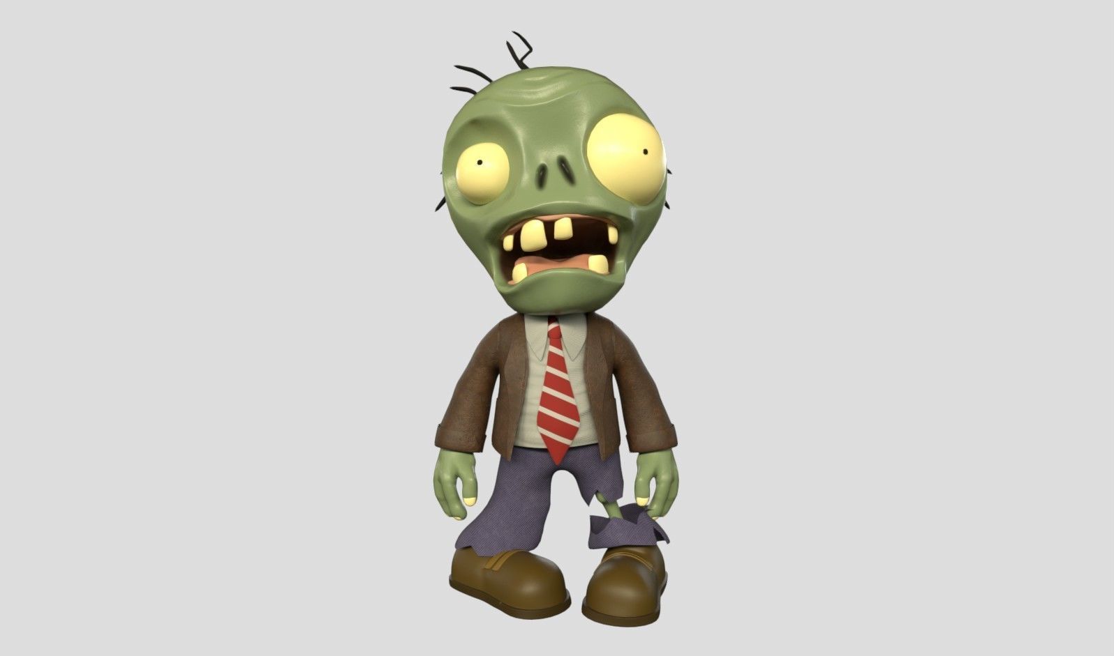 Plants vs Zombies Basic Zombie Low-poly 3D model_1