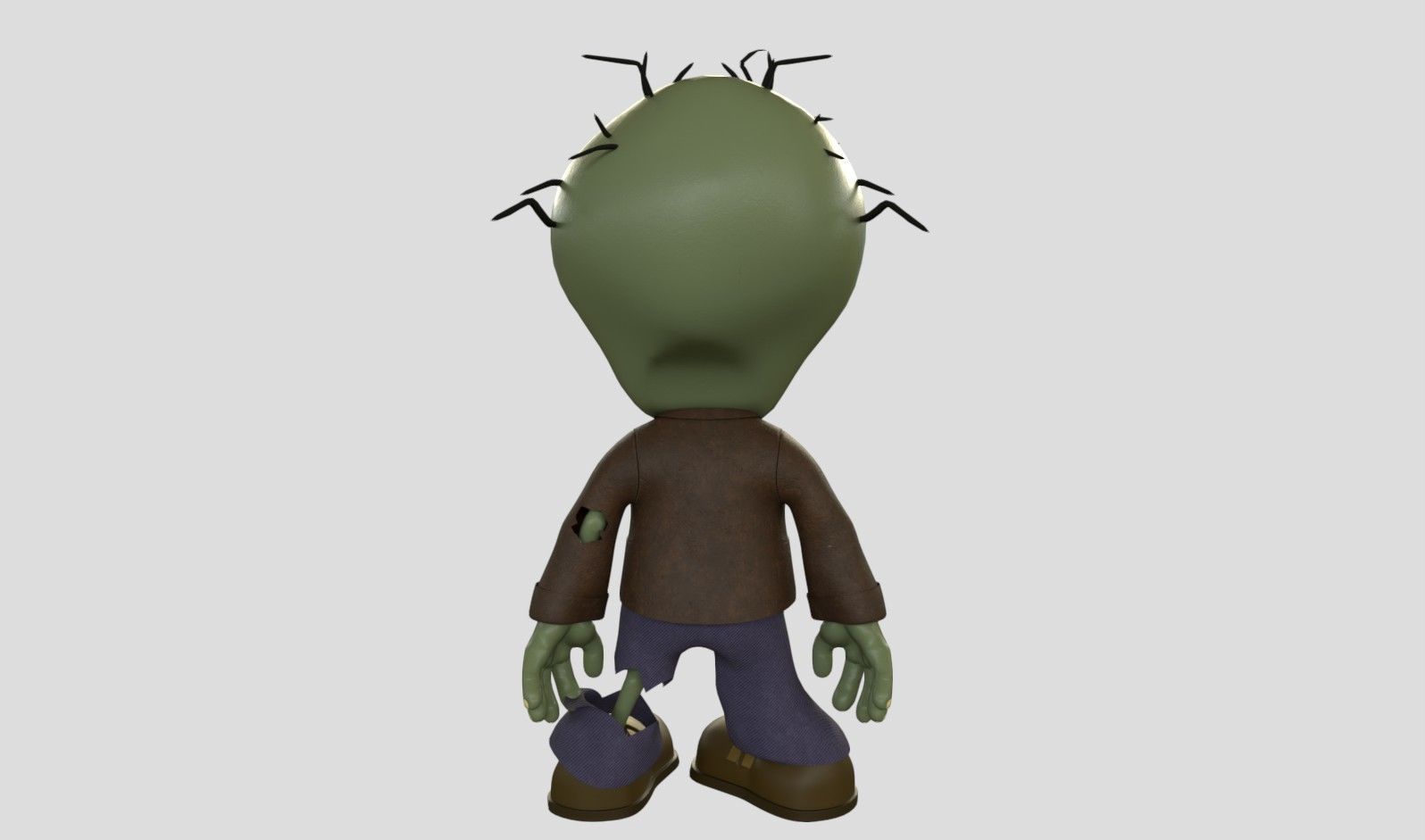 Plants vs Zombies Basic Zombie Low-poly 3D model_3