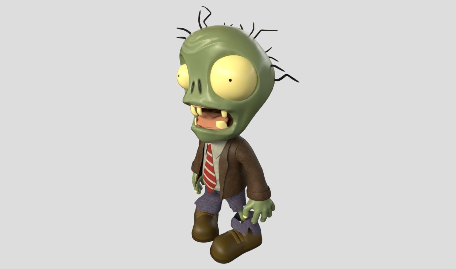 Plants vs Zombies Basic Zombie Low-poly 3D model_4