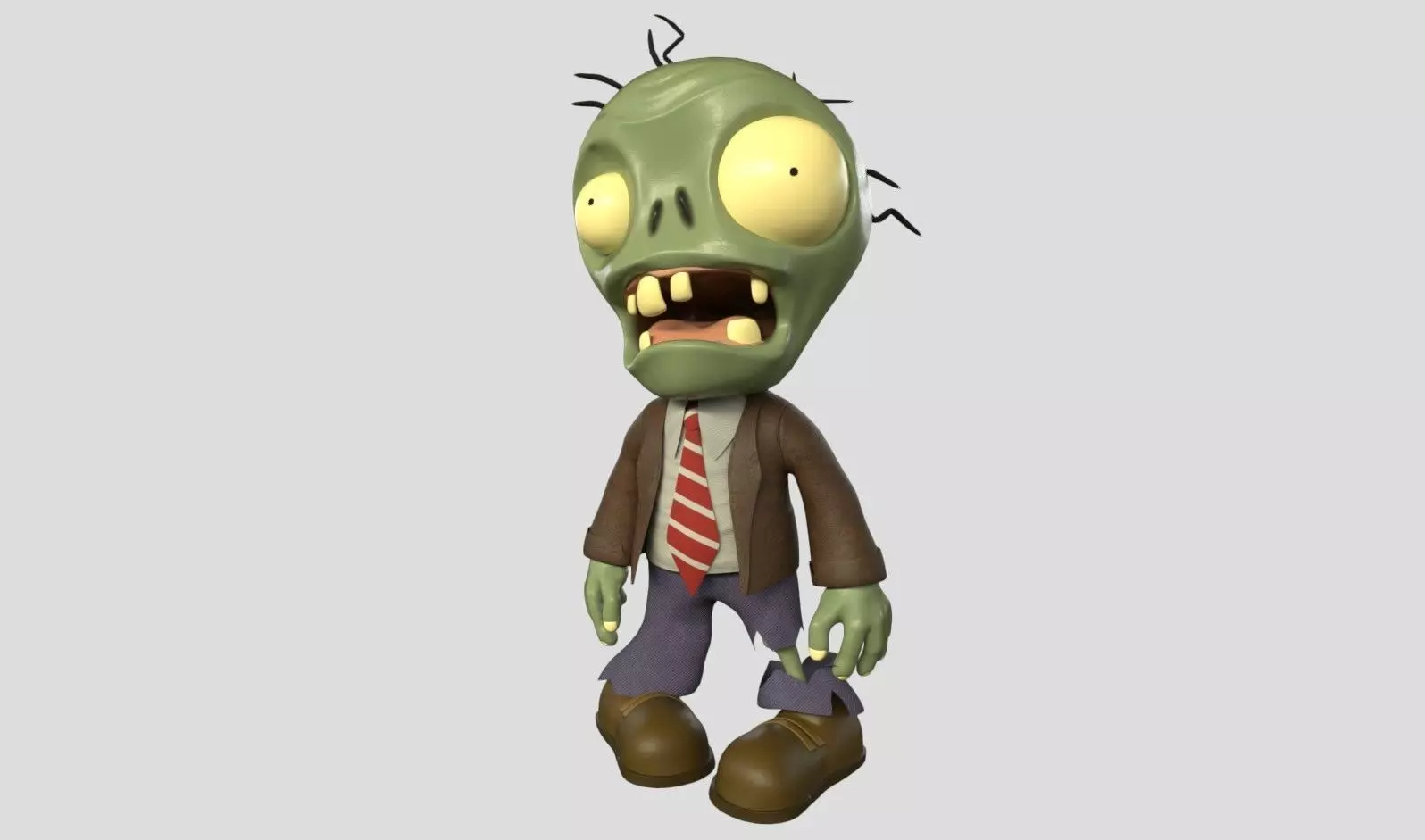 Plants vs Zombies Basic Zombie Low-poly 3D model_0