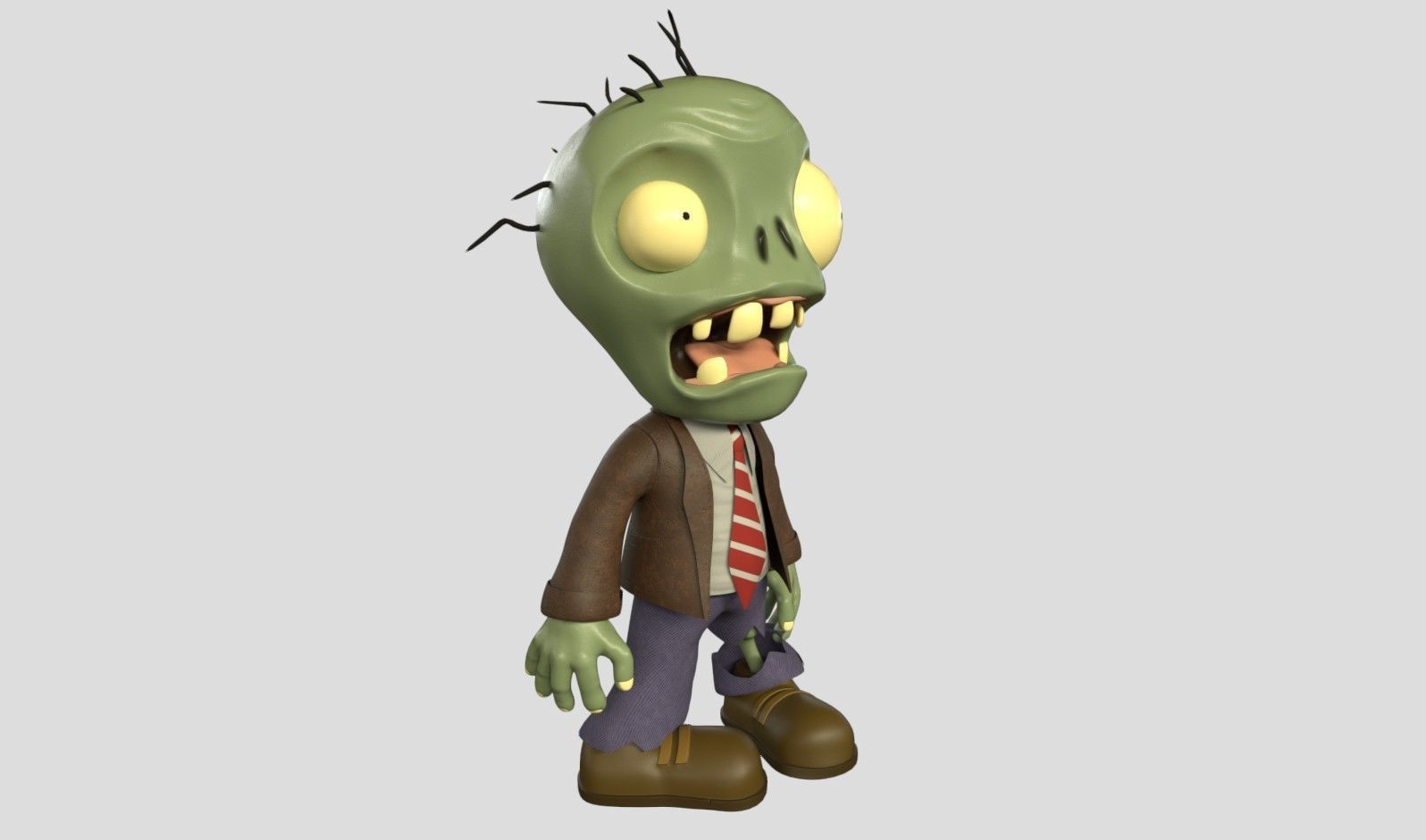 Plants vs Zombies Basic Zombie Low-poly 3D model_2