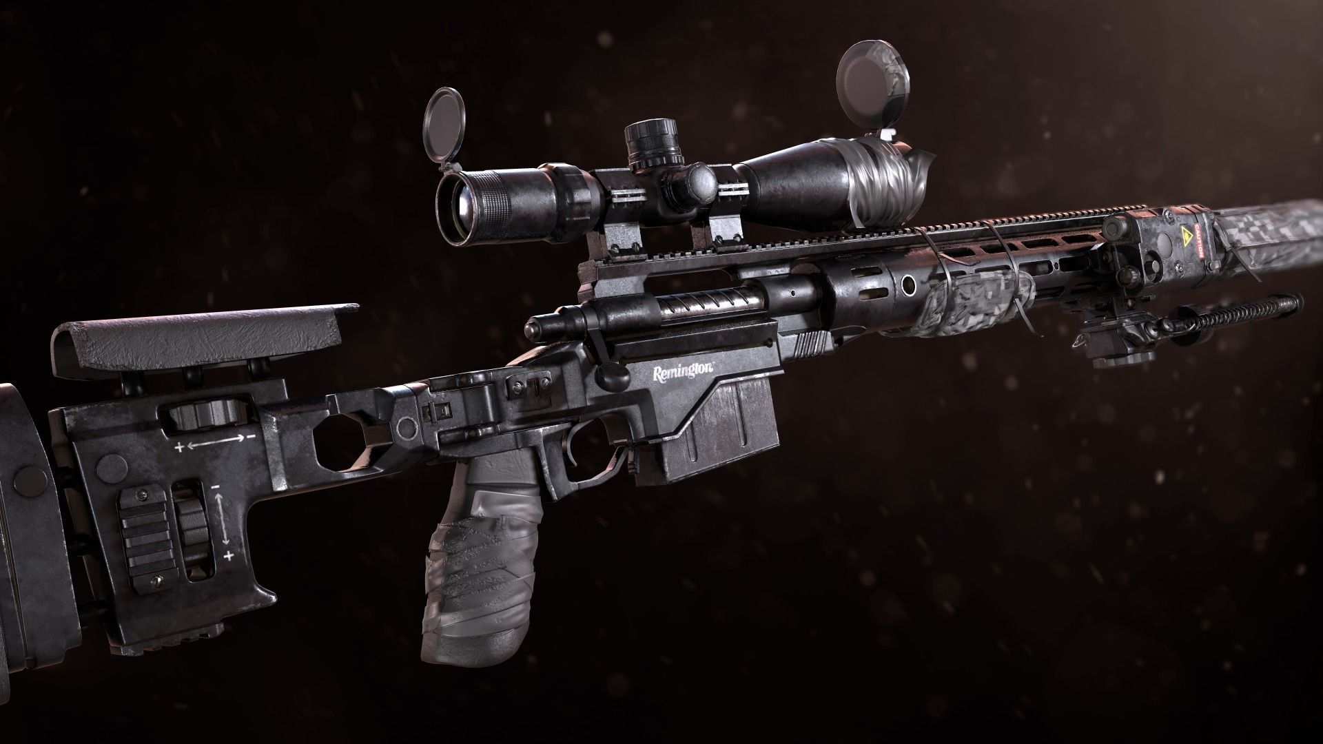 XM2010 Sniper Rifle - Mid Poly 3D model_8