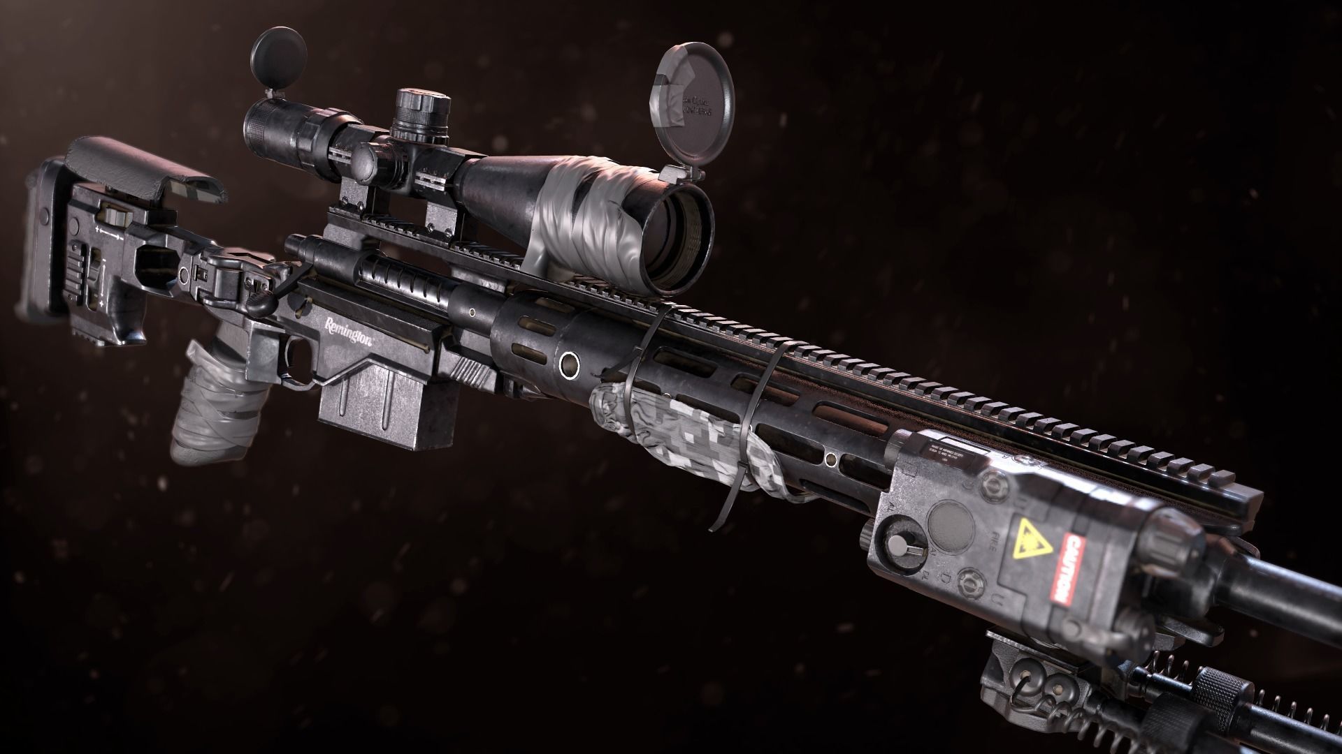 XM2010 Sniper Rifle - Mid Poly 3D model_4