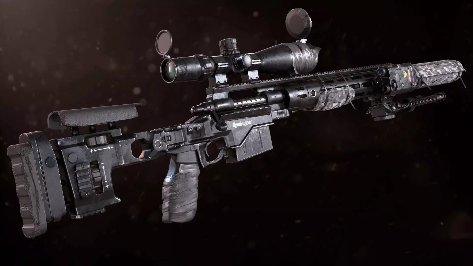 XM2010 Sniper Rifle - Mid Poly 3D model_0