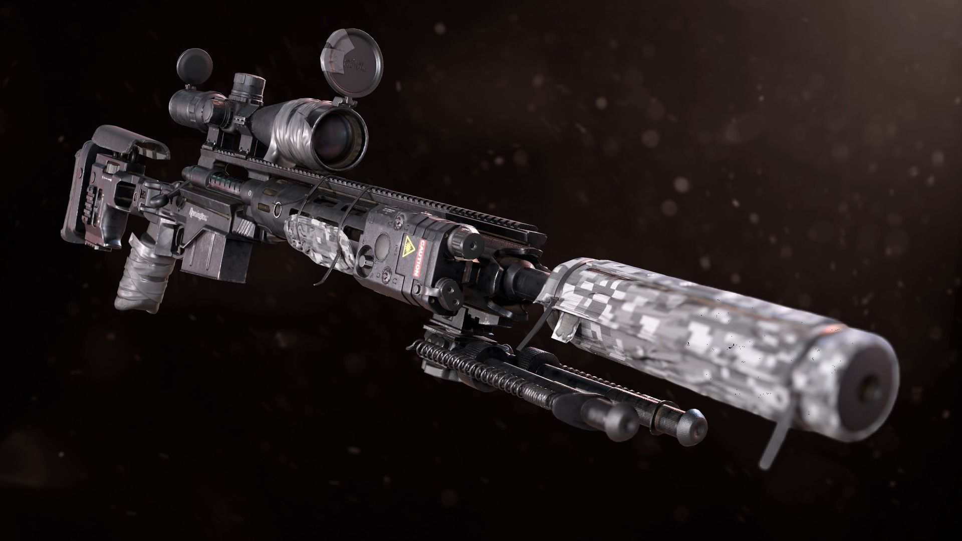 XM2010 Sniper Rifle - Mid Poly 3D model_6