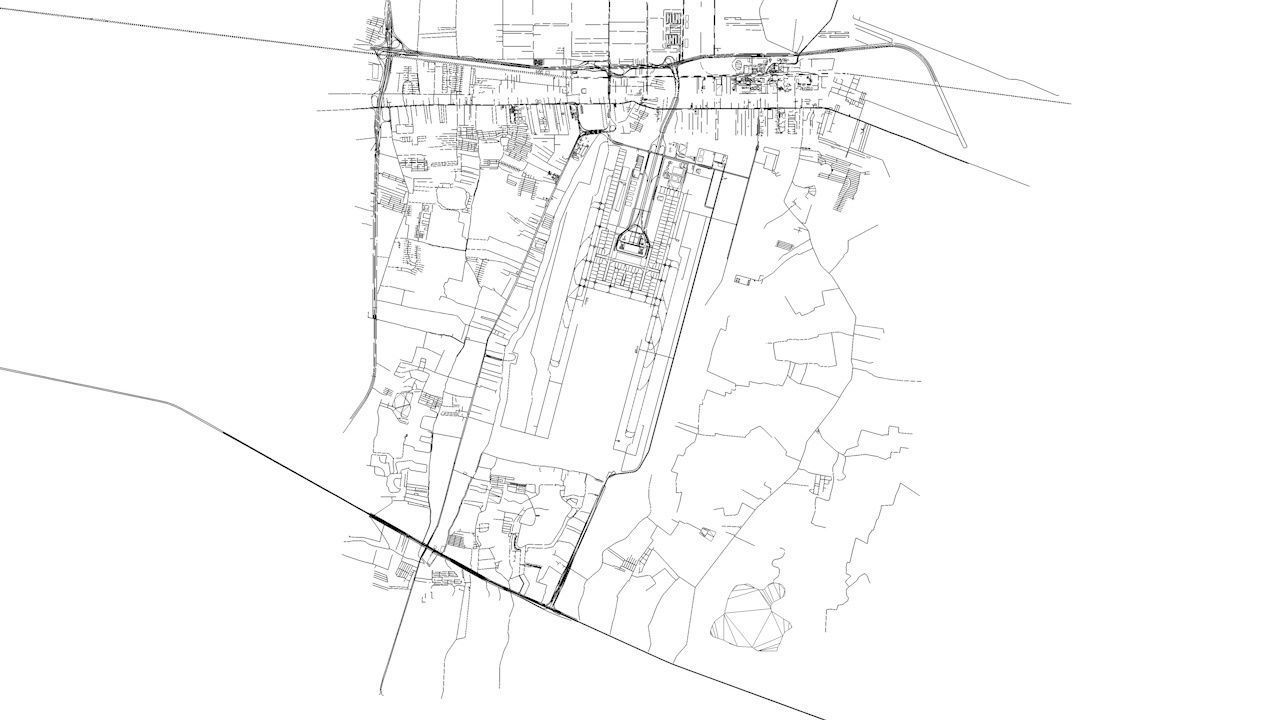 Bangkok Suvarnabhumi BKK Airport Roads Buildings Public Trans 3D model_7