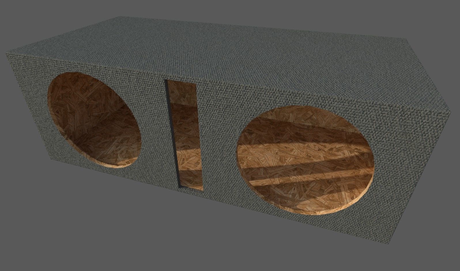 Car Audio System Speakers and Box Low Poly Low-poly 3D model_7