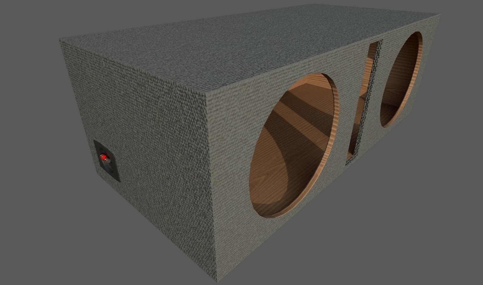 Car Audio System Speakers and Box Low Poly Low-poly 3D model_4