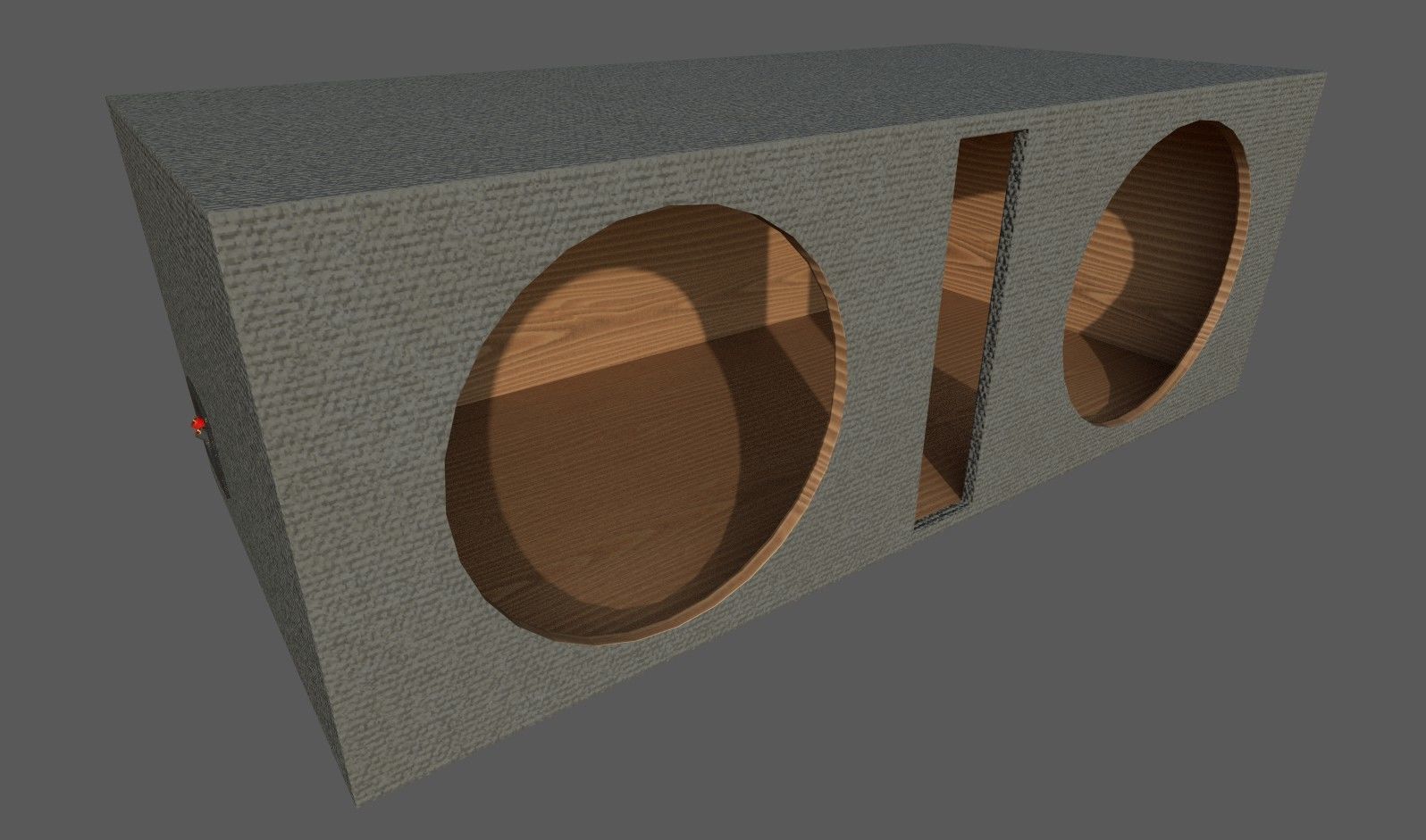 Car Audio System Speakers and Box Low Poly Low-poly 3D model_5