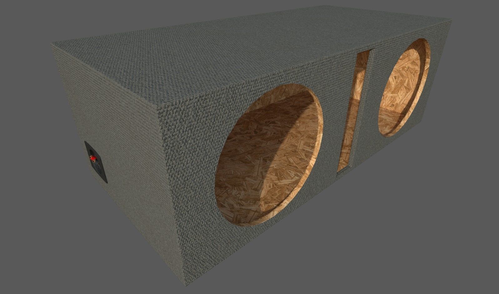 Car Audio System Speakers and Box Low Poly Low-poly 3D model_6