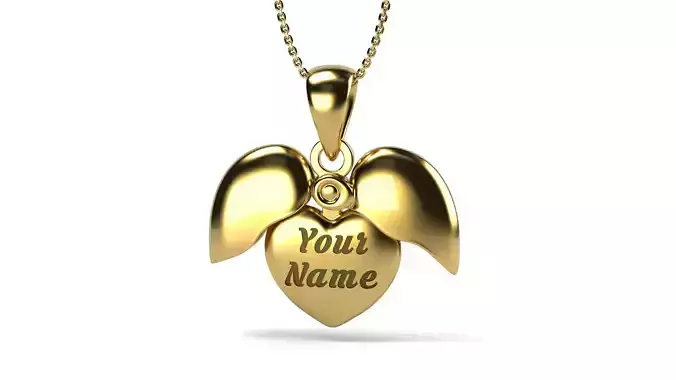 Three Piese Heart Pendant 3D print model