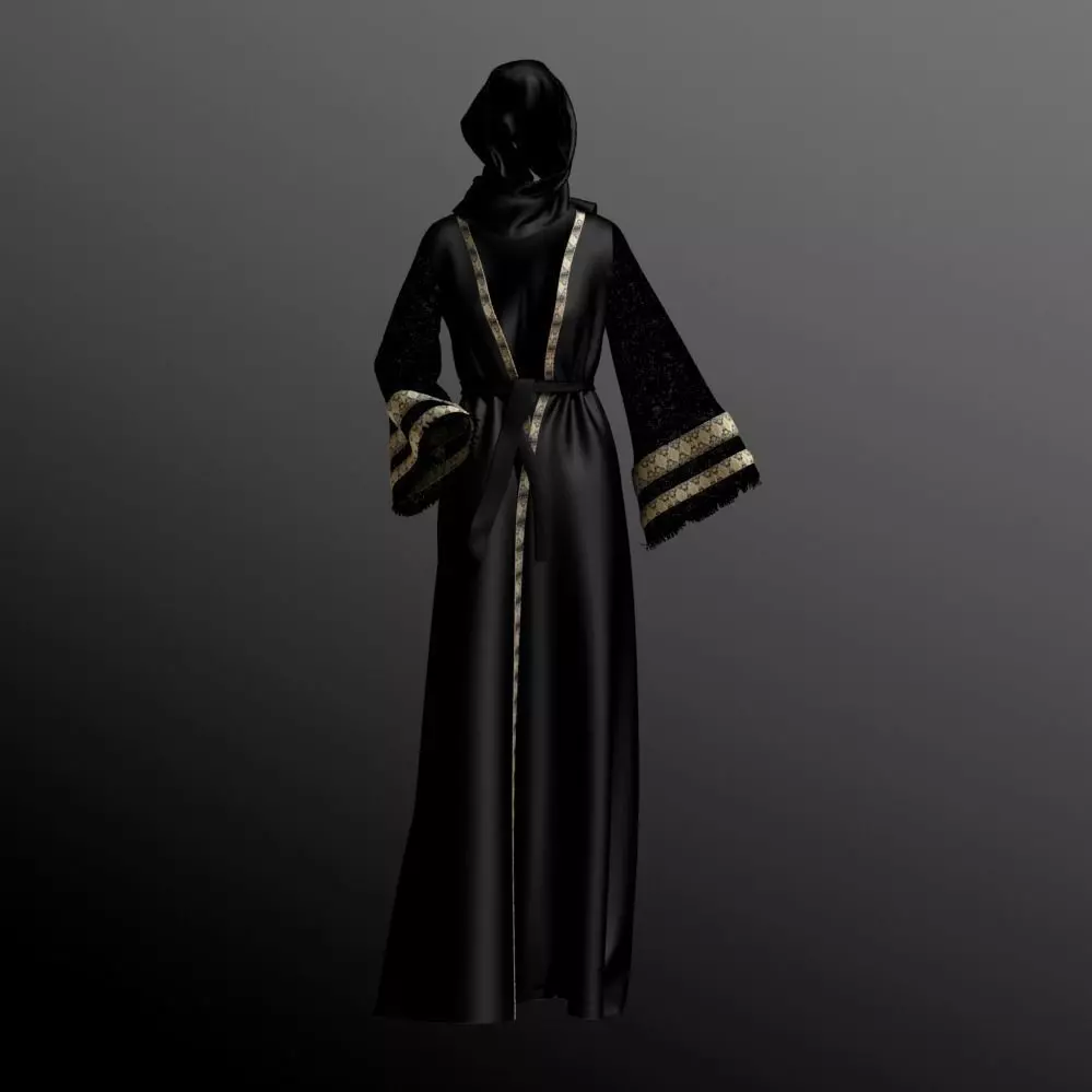 Abaya-arabic traditional clothing - Marvelous Designer 3D model