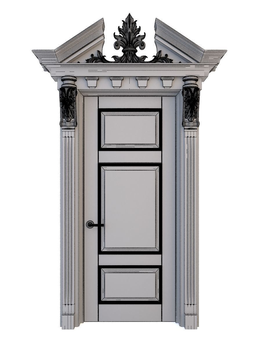 Door Classic 3D model_2