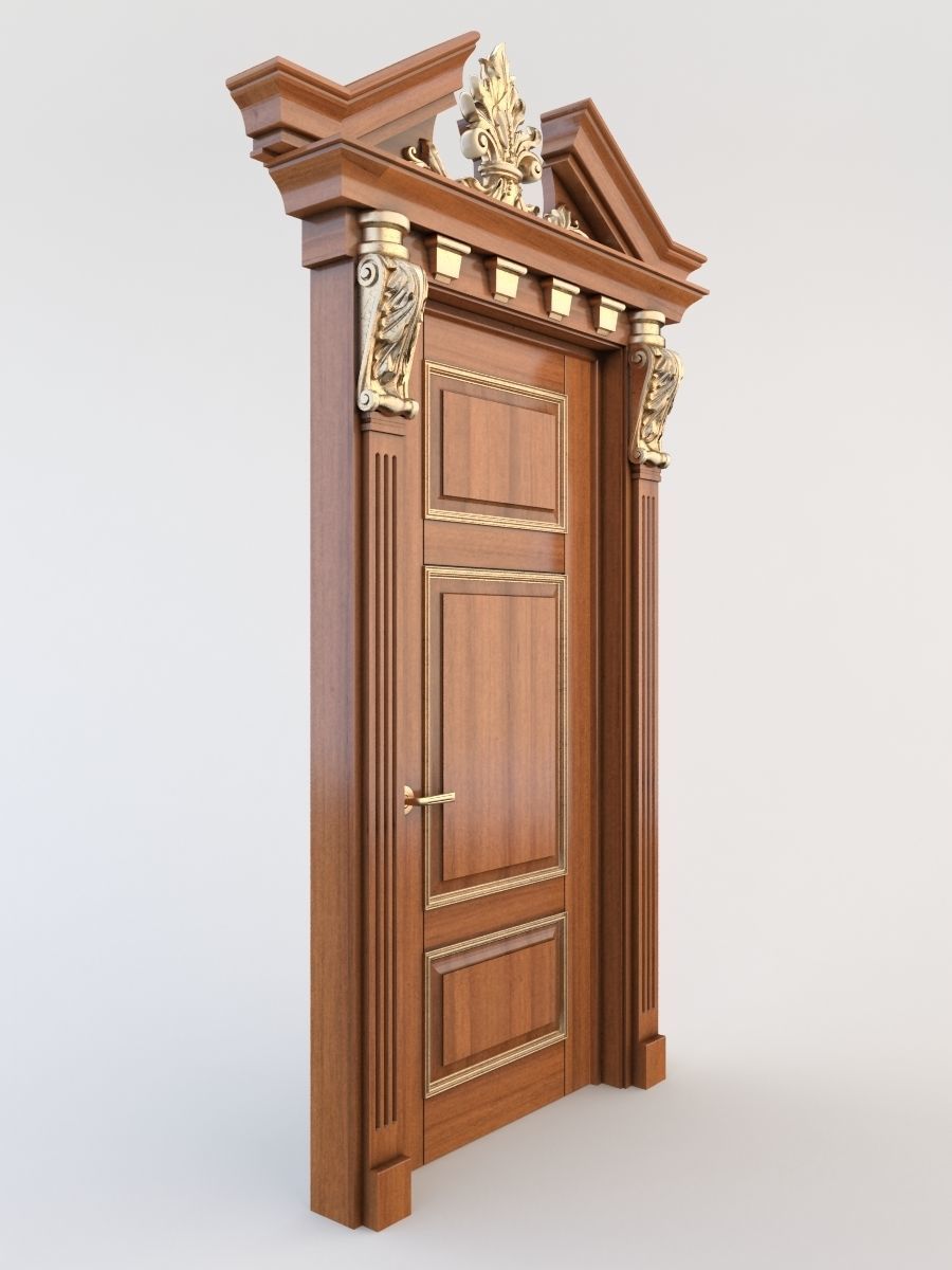 Door Classic 3D model_6
