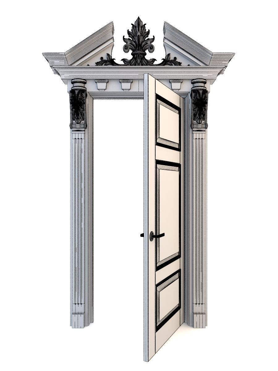 Door Classic 3D model_1