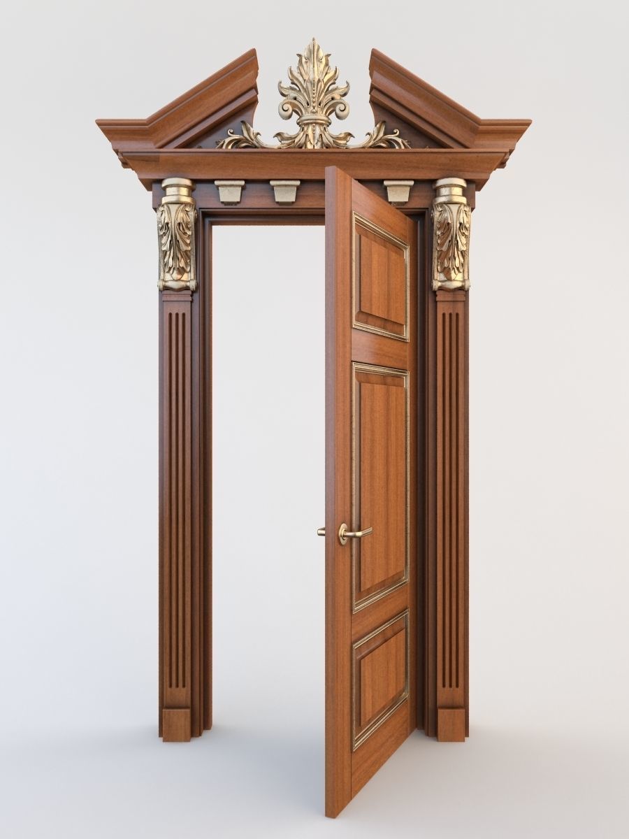 Door Classic 3D model_3