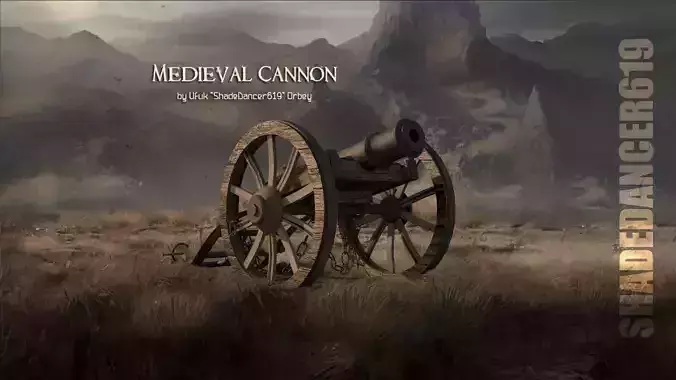 Medieval Cannon 3D model