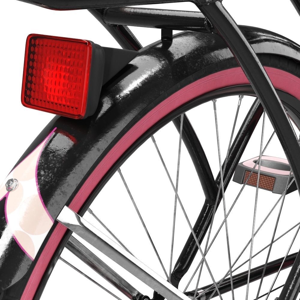 Womens Cruiser Bike with Basket 3D model_3