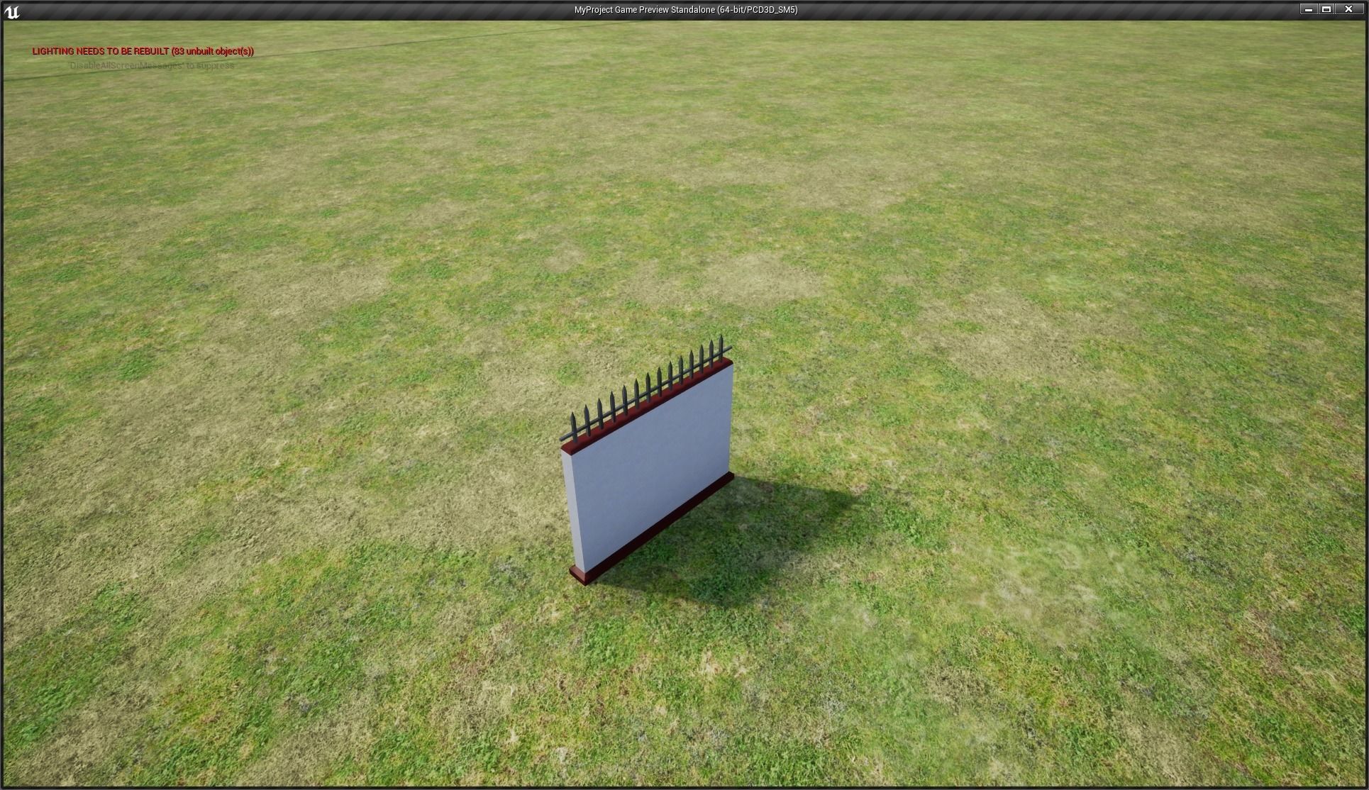 Modular Wall and Gate Low-poly 3D model_9