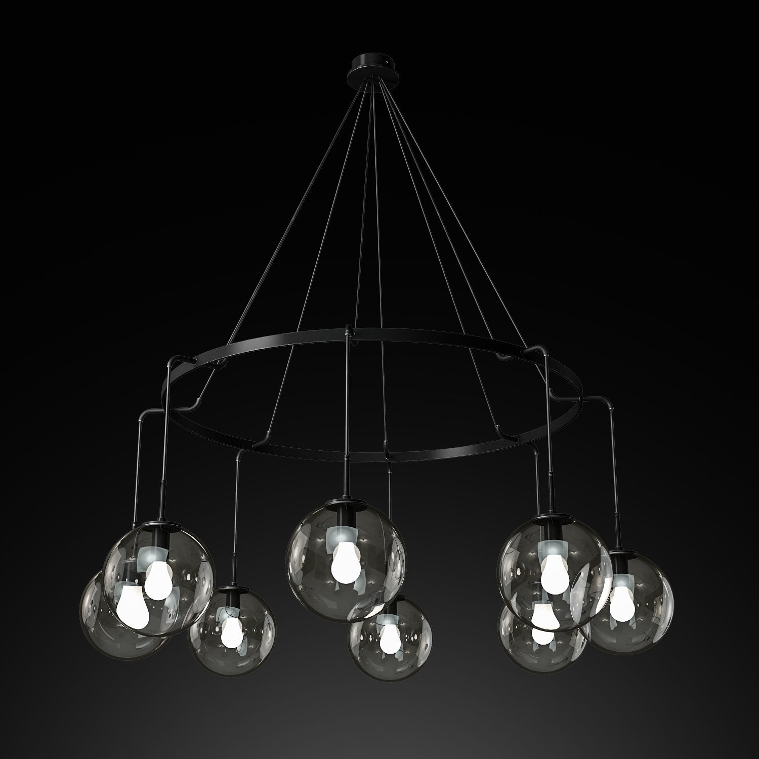 RH LANGUEDOC CHANDELIER 72 3D model_1