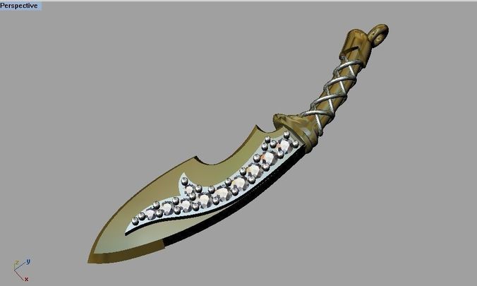 Knife pendant 3D print model