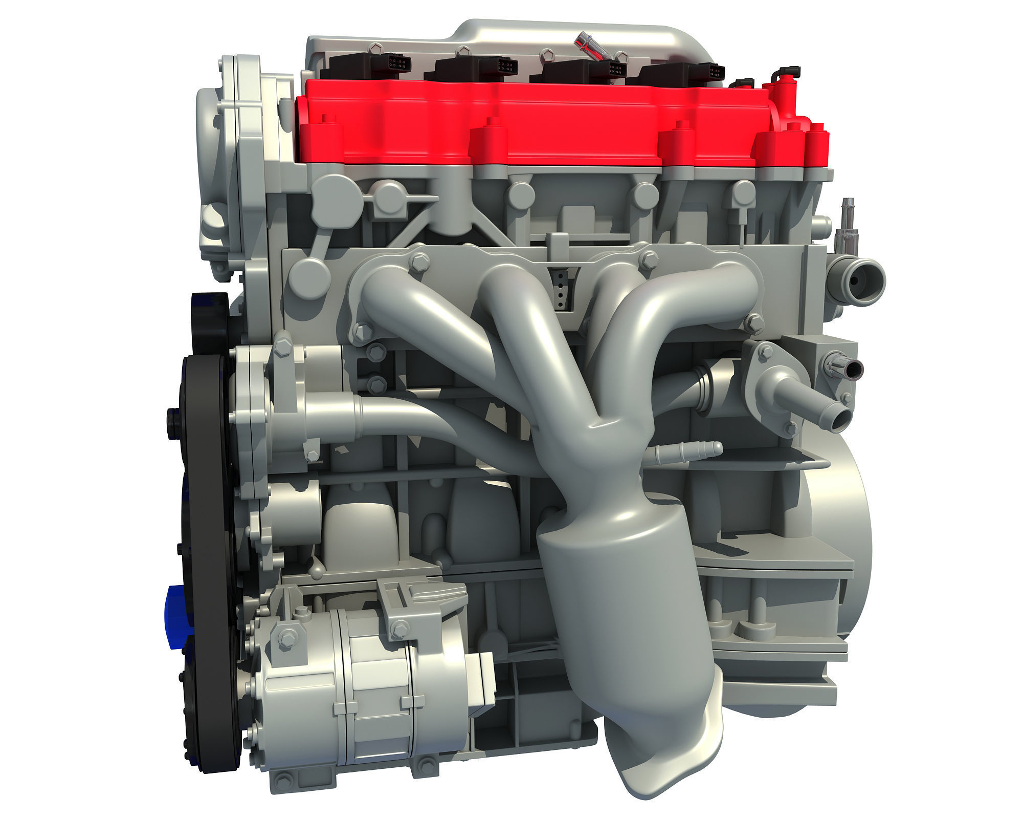 Car Engine 3D model_1